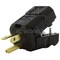 Ac Works Straight Blade Plug, 6-20P, 20 A, 250V AC, 2 Pole, Screw Terminals, Grounded ASQ620P-BK - alternate 7